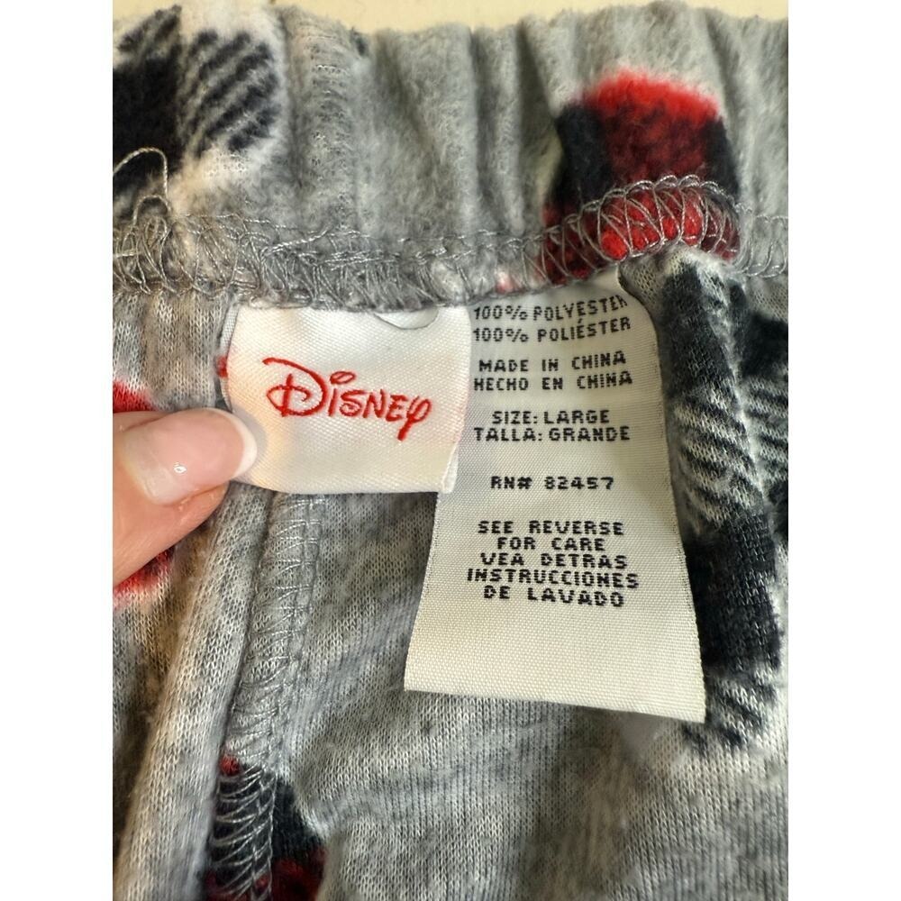 Disney Flannel Pajama Pants Gray  Mickey Mouse Women Large - Picture 4 of 6